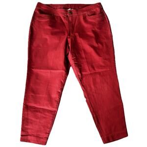 Christopher&Banks Jeans Sz 16W Straight Leg Burnt Orange Plus Size Casual Fall